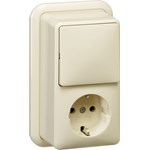 Combinatie schakelaar/wandcontactdoos Gira 017610 Combinatie schakelaar/wandcontactdoos Gira 017610